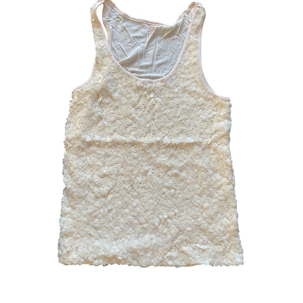 2/$10 Joe Fresh Peach Sequin Tank Top Small